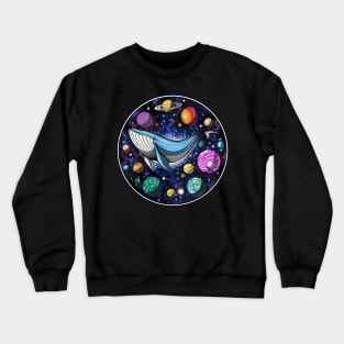 Psychedelic Whale Crewneck Sweatshirt